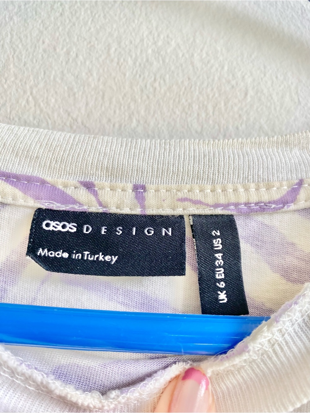Cotton Lavender Zebra Print Oversized Dress Tee - Picture 4 of 5